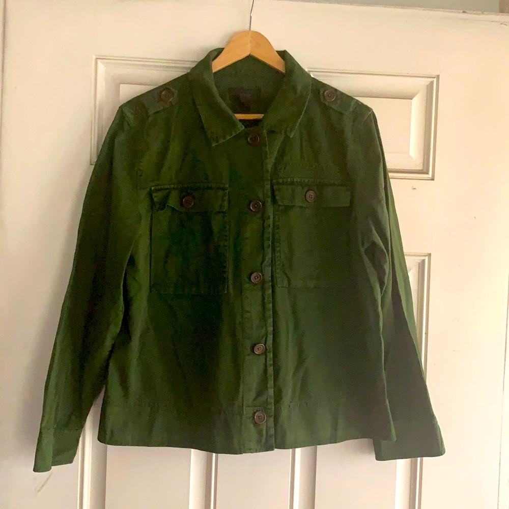 J. Crew dark green long sleeve top
